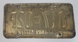 1988 Pennsylvania Keystone State Yellow with Blue Letters Vehicle License Plate 017 02P