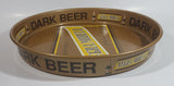 Vintage 1960s Negra Modelo Imported Dark Beer Brown and Yellow Metal Beverage Tray 13" Diameter