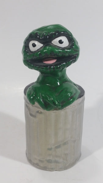 Vintage Handpainted 1980s Sesame Street Oscar The Grouch Character Ceramic Figure