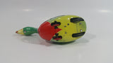 Vintage Style Tin Litho Wind up Mechanical Rolling Duck with Moving Head and Flapping Wings - Needs Repair - No Key