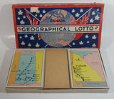 Antique 1930s Playthings Limited Canada Geographical Lotto Game in Box Toronto, Canada