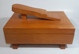 Vintage Style Wood Wooden Dovetail Shoe Shine Box