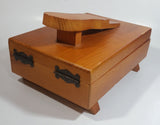 Vintage Style Wood Wooden Dovetail Shoe Shine Box