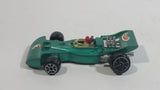 Vintage TinToys Tyrrell Ford F1 #7 W.T. 225 Green STP Die Cast Toy Race Car Vehicle - Hong Kong - Missing a Wheel