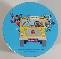 1990 Warner Bros Looney Tunes School Bus Brach's Jelly Beans Tin Canister Cartoon Collectible