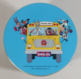 1990 Warner Bros Looney Tunes School Bus Brach's Jelly Beans Tin Canister Cartoon Collectible