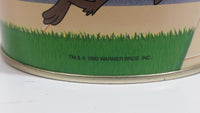 1990 Warner Bros Looney Tunes School Bus Brach's Jelly Beans Tin Canister Cartoon Collectible