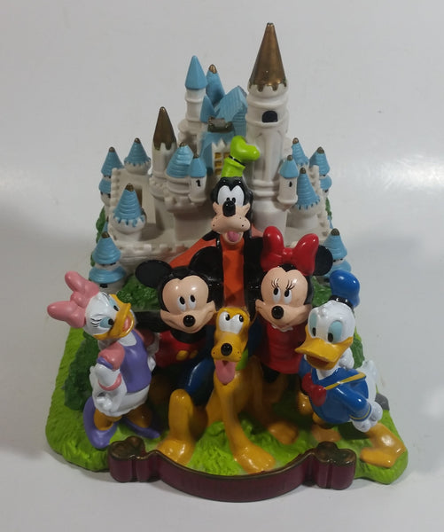 2001 Disney Disneyland Characters in Front of Castle 7 1/2" Tall PVC Coin Bank