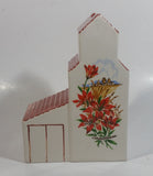 Vintage Saskatchewan Prairie Lily Provincial Flower Ceramic Grain Elevator Coin Bank Prairie Western Collectible