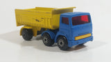Vintage 1980 Lesney No. 30 Articulated Semi Truck Blue Tractor Yellow Trailer "International" Die Cast Toy Car Vehicle
