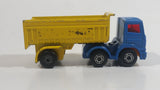 Vintage 1980 Lesney No. 30 Articulated Semi Truck Blue Tractor Yellow Trailer "International" Die Cast Toy Car Vehicle