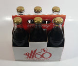 1989 Safeway 60th Anniversary Coca-Cola Classic Soda Pop 6-Pack of Full Never Opened 8 oz. Embossed Logo Glass Bottles with Paper Carrier