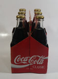 1989 Safeway 60th Anniversary Coca-Cola Classic Soda Pop 6-Pack of Full Never Opened 8 oz. Embossed Logo Glass Bottles with Paper Carrier