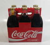 1989 Safeway 60th Anniversary Coca-Cola Classic Soda Pop 6-Pack of Full Never Opened 8 oz. Embossed Logo Glass Bottles with Paper Carrier