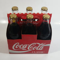 1989 Safeway 60th Anniversary Coca-Cola Classic Soda Pop 6-Pack of Full Never Opened 8 oz. Embossed Logo Glass Bottles with Paper Carrier