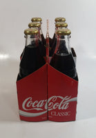 1989 Safeway 60th Anniversary Coca-Cola Classic Soda Pop 6-Pack of Full Never Opened 8 oz. Embossed Logo Glass Bottles with Paper Carrier