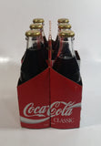 1989 Safeway 60th Anniversary Coca-Cola Classic Soda Pop 6-Pack of Full Never Opened 8 oz. Embossed Logo Glass Bottles with Paper Carrier