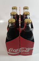 1989 Safeway 60th Anniversary Coca-Cola Classic Soda Pop 6-Pack of Full Never Opened 8 oz. Embossed Logo Glass Bottles with Paper Carrier