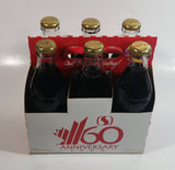 1989 Safeway 60th Anniversary Coca-Cola Classic Soda Pop 6-Pack of Full Never Opened 8 oz. Embossed Logo Glass Bottles with Paper Carrier