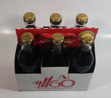1989 Safeway 60th Anniversary Coca-Cola Classic Soda Pop 6-Pack of Full Never Opened 8 oz. Embossed Logo Glass Bottles with Paper Carrier