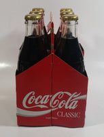 1989 Safeway 60th Anniversary Coca-Cola Classic Soda Pop 6-Pack of Full Never Opened 8 oz. Embossed Logo Glass Bottles with Paper Carrier