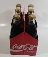 1989 Safeway 60th Anniversary Coca-Cola Classic Soda Pop 6-Pack of Full Never Opened 8 oz. Embossed Logo Glass Bottles with Paper Carrier