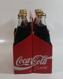 1989 Safeway 60th Anniversary Coca-Cola Classic Soda Pop 6-Pack of Full Never Opened 8 oz. Embossed Logo Glass Bottles with Paper Carrier