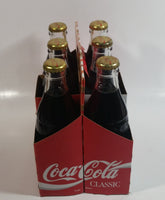 1989 Safeway 60th Anniversary Coca-Cola Classic Soda Pop 6-Pack of Full Never Opened 8 oz. Embossed Logo Glass Bottles with Paper Carrier