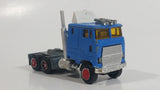 Vintage Majorette Semi Truck Tractor Sky Blue Die Cast Toy Car Rig Vehicle