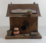 Folk Art Bait Shop Building Wooden Model with Copper Metal Roof Fishing Sportsmen Outdoors Cabin Rustic Collectible