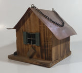 Folk Art Bait Shop Building Wooden Model with Copper Metal Roof Fishing Sportsmen Outdoors Cabin Rustic Collectible