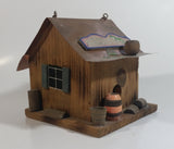 Folk Art Bait Shop Building Wooden Model with Copper Metal Roof Fishing Sportsmen Outdoors Cabin Rustic Collectible
