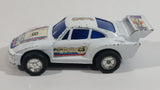 Vintage Martini Porsche #8 White Pullback Friction Race Car Die Cast Toy Vehicle - Made in Hong Kong
