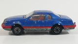 Vintage Majorette Ford Thunderbird Blue 1/63 Scale Die Cast Toy Car Vehicle with Opening Hood