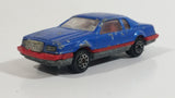 Vintage Majorette Ford Thunderbird Blue 1/63 Scale Die Cast Toy Car Vehicle with Opening Hood