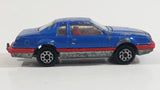 Vintage Majorette Ford Thunderbird Blue 1/63 Scale Die Cast Toy Car Vehicle with Opening Hood