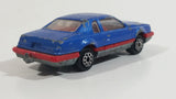 Vintage Majorette Ford Thunderbird Blue 1/63 Scale Die Cast Toy Car Vehicle with Opening Hood