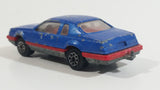 Vintage Majorette Ford Thunderbird Blue 1/63 Scale Die Cast Toy Car Vehicle with Opening Hood