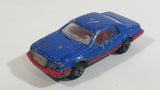 Vintage Majorette Ford Thunderbird Blue 1/63 Scale Die Cast Toy Car Vehicle with Opening Hood