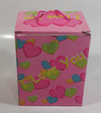 White Teddy Bear Plush and "I Love Mom" Ceramic Coffee Mug in Pink Box