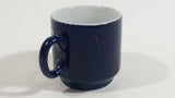 Tai'pan Fine Porcelain Miniature Mini Small 2 inch Tall Dark Blue Peacock Bird Themed Tea Cup