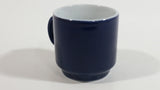 Tai'pan Fine Porcelain Miniature Mini Small 2 inch Tall Dark Blue Peacock Bird Themed Tea Cup