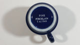 Tai'pan Fine Porcelain Miniature Mini Small 2 inch Tall Dark Blue Peacock Bird Themed Tea Cup