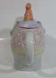 Monkey Riding Grey Elephant Themed Ceramic Tea Pot