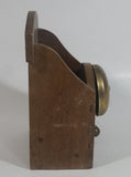 Antique "Ring For Room Service" Hotel Inn Motel Brass Bell Wooden Message Caddy