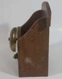 Antique "Ring For Room Service" Hotel Inn Motel Brass Bell Wooden Message Caddy
