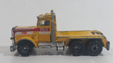 Vintage 1992 Matchbox Peterbilt Cement Mixer Semi Tractor Truck Yellow 1/80 Scale Die Cast Toy Rig Vehicle