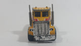 Vintage 1992 Matchbox Peterbilt Cement Mixer Semi Tractor Truck Yellow 1/80 Scale Die Cast Toy Rig Vehicle