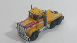 Vintage 1992 Matchbox Peterbilt Cement Mixer Semi Tractor Truck Yellow 1/80 Scale Die Cast Toy Rig Vehicle