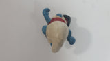 Vintage 1970s Peyo Schleich Smurf Character Football Soccer Player PVC Toy Figure